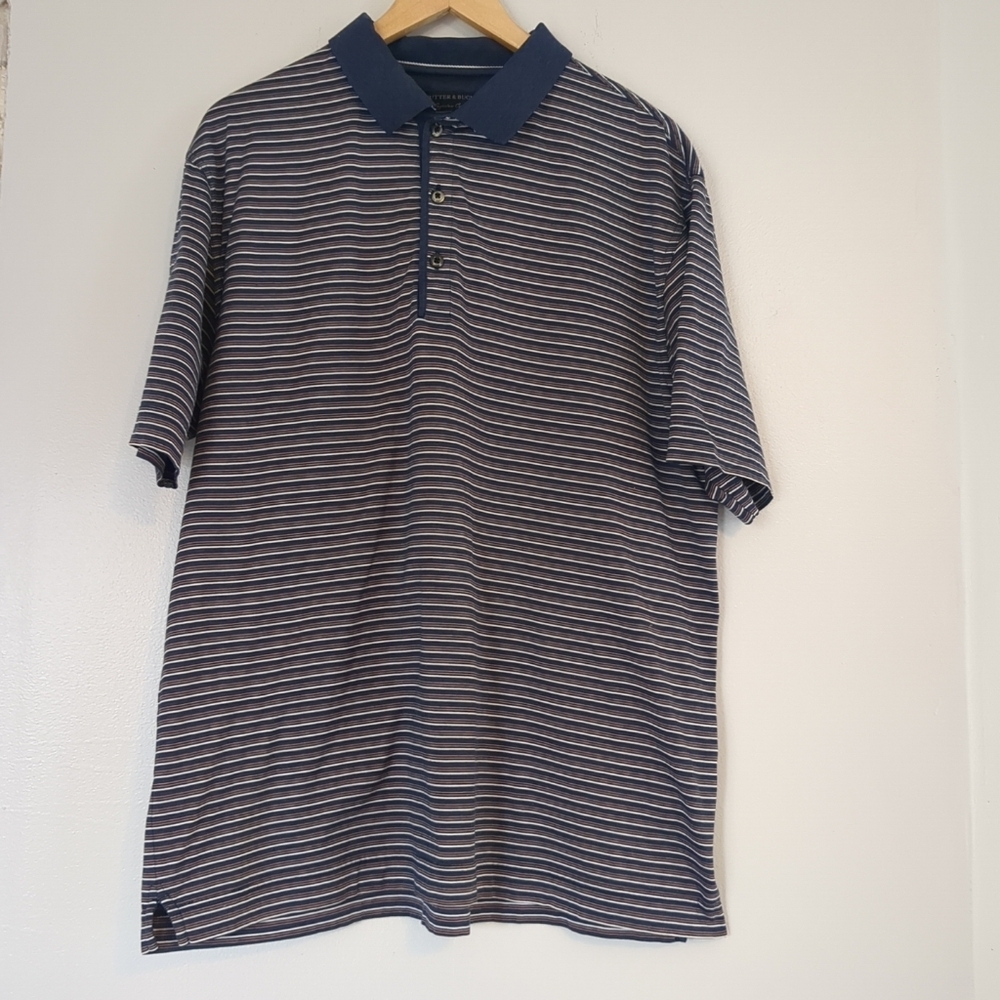 Cutter&Buck Signature Polo Mens Large Short Sleeve Preppy Golf Egyptian Cotton